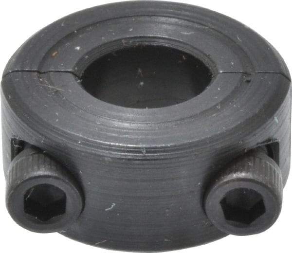 Climax Metal Products - 5/16" Bore, Steel, Two Piece Shaft Collar - 11/16" Outside Diam, 5/16" Wide - Caliber Tooling