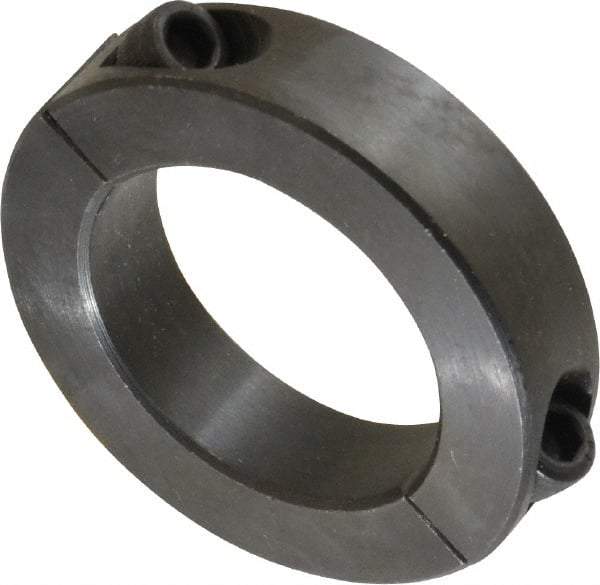 Climax Metal Products - 1-9/16" Bore, Steel, Two Piece Two Piece Split Shaft Collar - 2-3/8" Outside Diam, 9/16" Wide - Caliber Tooling