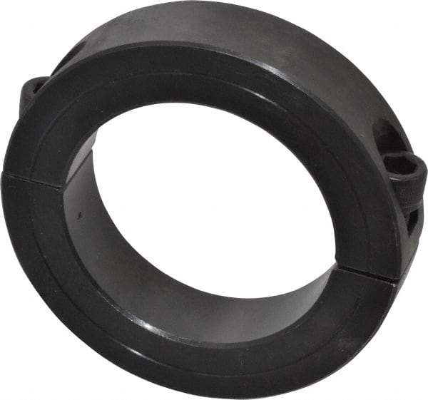 Climax Metal Products - 2-3/16" Bore, Steel, Two Piece Shaft Collar - 3-1/4" Outside Diam, 3/4" Wide - Caliber Tooling