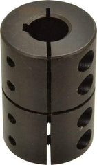 Climax Metal Products - 5/8" Inside x 1-1/2" Outside Diam, Rigid Coupling with Keyway - 2-1/4" Long x 3/16" Keyway Width - Caliber Tooling