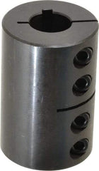 Climax Metal Products - 3/4" Inside x 1-3/4" Outside Diam, Rigid Coupling with Keyway - 2-5/8" Long x 3/16" Keyway Width - Caliber Tooling