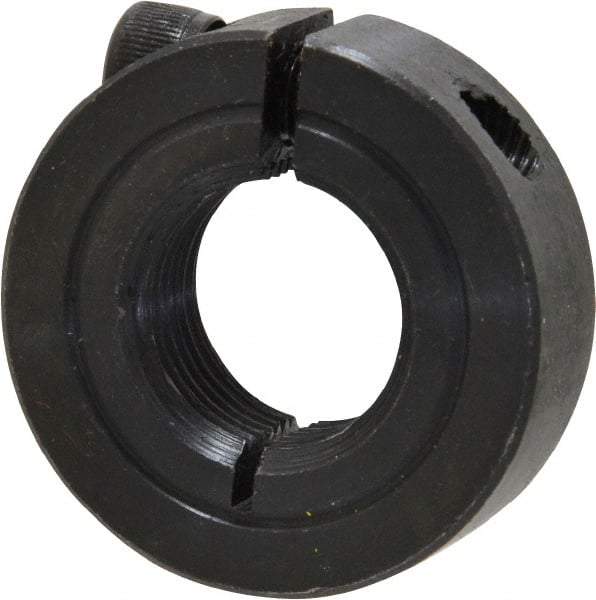 Climax Metal Products - 3/4-16 Thread, Steel, One Piece Threaded Shaft Collar - 1-1/2" Outside Diam, 1/2" Wide - Caliber Tooling