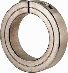 Climax Metal Products - 1-15/16" Bore, Stainless Steel, One Piece Clamp Collar - 3" Outside Diam, 11/16" Wide - Caliber Tooling