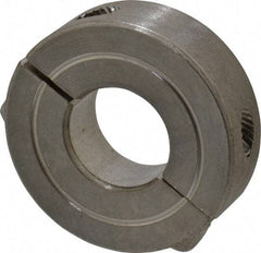 Climax Metal Products - 9/16" Bore, Stainless Steel, Two Piece Shaft Collar - 1-5/16" Outside Diam, 7/16" Wide - Caliber Tooling