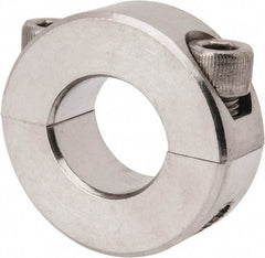 Climax Metal Products - 3/4" Bore, Stainless Steel, Two Piece Shaft Collar - 1-1/2" Outside Diam, 1/2" Wide - Caliber Tooling