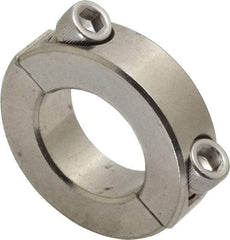 Climax Metal Products - 1" Bore, Stainless Steel, Two Piece Shaft Collar - 1-3/4" Outside Diam, 1/2" Wide - Caliber Tooling