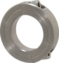 Climax Metal Products - 1-1/8" Bore, Stainless Steel, Two Piece Shaft Collar - 1-7/8" Outside Diam, 1/2" Wide - Caliber Tooling