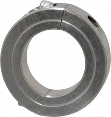 Climax Metal Products - 1-1/4" Bore, Stainless Steel, Two Piece Shaft Collar - 2-1/16" Outside Diam, 1/2" Wide - Caliber Tooling