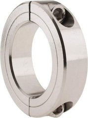 Climax Metal Products - 1-3/4" Bore, Stainless Steel, Two Piece Shaft Collar - 2-3/4" Outside Diam, 11/16" Wide - Caliber Tooling