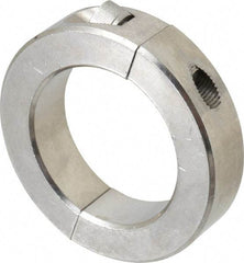 Climax Metal Products - 2" Bore, Stainless Steel, Two Piece Shaft Collar - 3" Outside Diam, 11/16" Wide - Caliber Tooling