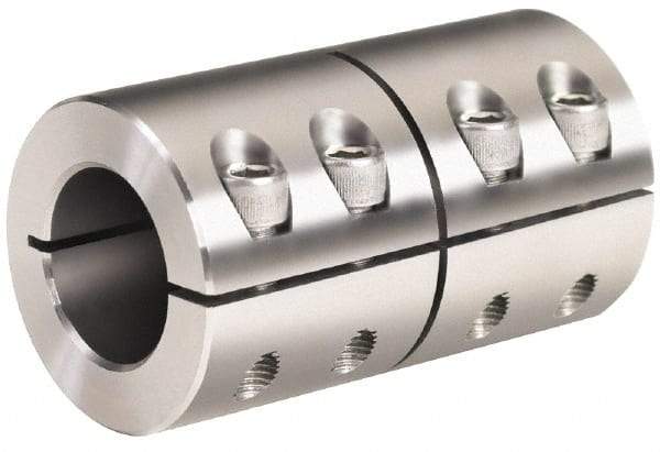 Climax Metal Products - 1-1/4" Inside x 2-1/16" Outside Diam, One Piece Split Clamping Collar - 3-1/4" Long - Caliber Tooling