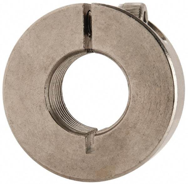 Climax Metal Products - 5/8-18 Thread, Stainless Steel, One Piece Threaded Shaft Collar - 1-5/16" Outside Diam, 7/16" Wide - Caliber Tooling