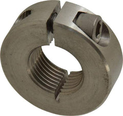 Climax Metal Products - 3/4-16 Thread, Stainless Steel, One Piece Threaded Shaft Collar - 1-1/2" Outside Diam, 1/2" Wide - Caliber Tooling