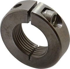 Climax Metal Products - 1-14 Thread, Stainless Steel, One Piece Threaded Shaft Collar - 1-3/4" Outside Diam, 1/2" Wide - Caliber Tooling