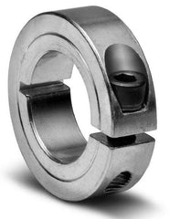 Climax Metal Products - 2-1/16" Bore, Aluminum, One Piece Clamping Shaft Collar - 3-1/4" Outside Diam, 3/4" Wide - Caliber Tooling