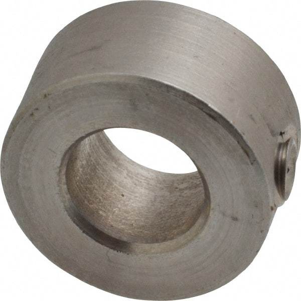 Climax Metal Products - 7/16" Bore, Stainless Steel, Set Screw Shaft Collar - 7/8" Outside Diam, 7/16" Wide - Caliber Tooling