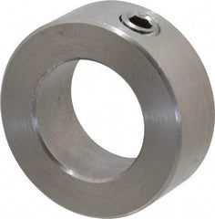 Climax Metal Products - 7/8" Bore, Stainless Steel, Set Screw Shaft Collar - 1-1/2" Outside Diam, 9/16" Wide - Caliber Tooling