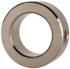 Climax Metal Products - 1-3/8" Bore, Stainless Steel, Set Screw Shaft Collar - 2-1/8" Outside Diam, 3/4" Wide - Caliber Tooling