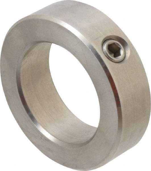 Climax Metal Products - 1-15/16" Bore, Stainless Steel, Set Screw Shaft Collar - 3" Outside Diam, 7/8" Wide - Caliber Tooling