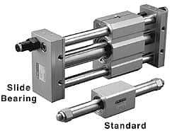 SMC PNEUMATICS - 4" Stroke x 1/4" Bore Double Acting Air Cylinder - 10-32 Port - Caliber Tooling