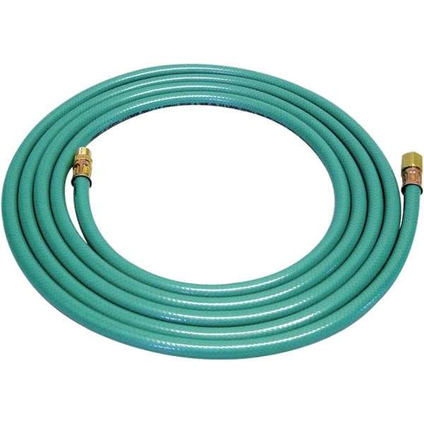 Dynabrade - 8mm ID x 12.7" OD 12' Long Multipurpose Air Hose - Male/Female Ends, 90 Working psi, Green - Caliber Tooling