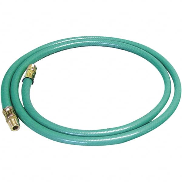 Dynabrade - 8mm ID x 12.7" OD 5' Long Hose - Male/Male Ends, 90 Working psi, Green - Caliber Tooling