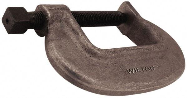 Wilton - Extra Heavy-Duty 2-3/8" Max Opening, 1-7/8" Throat Depth, Forged Steel Standard C-Clamp - 12,500 Lb Capacity, 0" Min Opening, Standard Throat Depth, Cold Drawn Steel Screw - Caliber Tooling