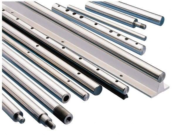 Thomson Industries - 1" Diam, 5' Long, Chrome Plated Steel Standard Round Linear Shafting - 60-65C Hardness, .7495/.7490 Tolerance - Caliber Tooling