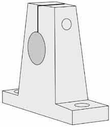 Thomson Industries - 30mm Diam, Malleable Iron Alloy Shaft Support - Plain Shafting - Caliber Tooling