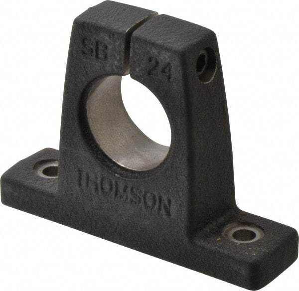 Thomson Industries - 1-1/2" Diam, Malleable Iron Alloy Shaft Support - Plain Shafting - Caliber Tooling