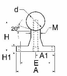 Thomson Industries - 20mm Shaft Diam, 56mm Base Width, Steel Shaft, Aluminum Rail, Round Shaft Assemblies - 48" Long, 11mm Neck Width - Caliber Tooling