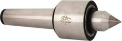 Riten - MT5 Taper Shank, 3-1/16" Head Diam Carbide Tipped Live Center - 5,000 Max RPM, 2-25/32" Head Length, 1-3/8" Point Diam, 2-3/8" Point Len, 1,000 Lb Max Workpc, 1" Tip Diam, Standard Point - Caliber Tooling