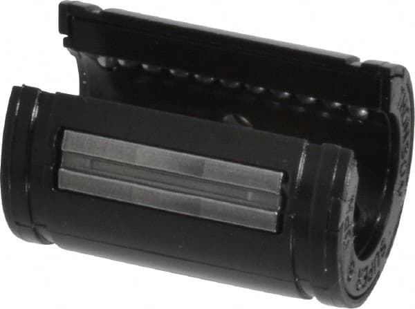 Thomson Industries - 1/2" ID, 180 Lb Dynamic Load Capacity, Open Linear Bearing - 7/8" OD - Caliber Tooling