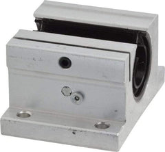 Thomson Industries - 1/2" Inside Diam, 180/360 Lbs. Dynamic Capacity, Open Single Pillow Block Linear Bearing - 1.13" Overall Height x 2" Overall Width - Caliber Tooling