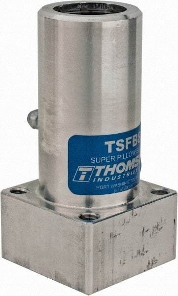 Thomson Industries - 1-3/4" Inside Diam, 1130/2260 Lbs. Dynamic Capacity, Twin Flanged Pillow Block Linear Bearing - 2.38" Overall Width - Caliber Tooling