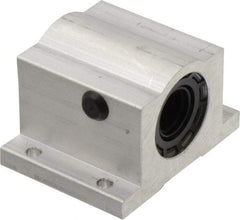 Thomson Industries - 5/8" Inside Diam, 620/1240 Lbs. Dynamic Capacity, Closed Single Pillow Block Linear Bearing - 1.63" Overall Height x 2-1/2" Overall Width - Caliber Tooling