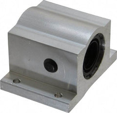 Thomson Industries - 3/4" Inside Diam, 1130/2260 Lbs. Dynamic Capacity, Closed Single Pillow Block Linear Bearing - 1-3/4" Overall Height x 2-3/4" Overall Width - Caliber Tooling