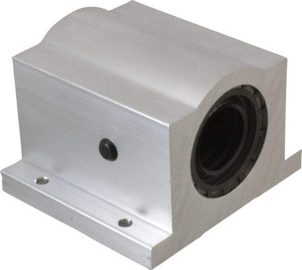 Thomson Industries - 1-1/4" Inside Diam, 2350/4700 Lbs. Dynamic Capacity, Closed Single Pillow Block Linear Bearing - 2.81" Overall Height x 4" Overall Width - Caliber Tooling