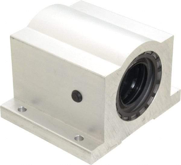 Thomson Industries - 1-1/2" Inside Diam, 3880/7760 Lbs. Dynamic Capacity, Closed Single Pillow Block Linear Bearing - 3-1/4" Overall Height x 4-3/4" Overall Width - Caliber Tooling