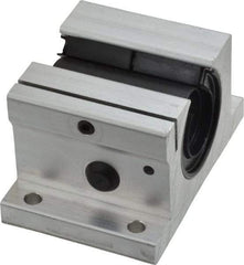 Thomson Industries - 3/4" Inside Diam, 1130/2260 Lbs. Dynamic Capacity, Open Single Pillow Block Linear Bearing - 1.56" Overall Height x 2-3/4" Overall Width - Caliber Tooling