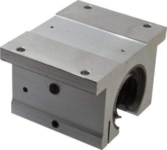 Thomson Industries - 1-1/2" Inside Diam, 3880/7760 Lbs. Dynamic Capacity, Open Single Pillow Block Linear Bearing - 2.94" Overall Height x 4-3/4" Overall Width - Caliber Tooling