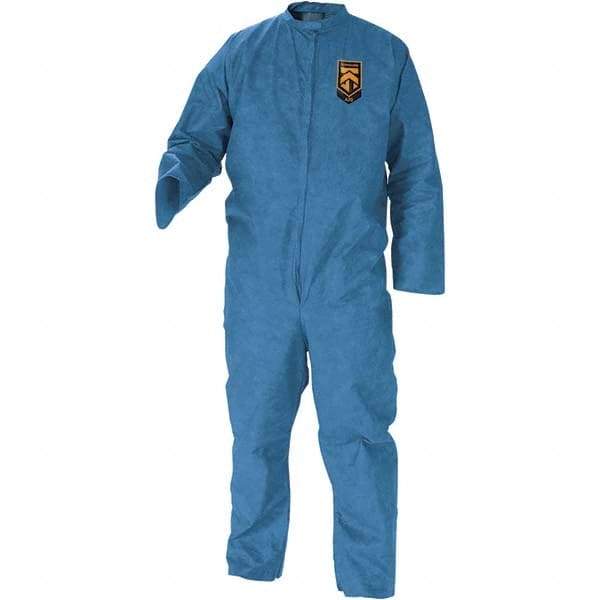 KleenGuard - Size XL SMS General Purpose Coveralls - Blue, Zipper Closure, Open Cuffs, Open Ankles, Serged Seams - Caliber Tooling