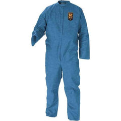 KleenGuard - Size XL SMS General Purpose Coveralls - Blue, Zipper Closure, Open Cuffs, Open Ankles, Serged Seams - Caliber Tooling