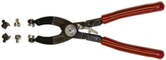 Mag-Mate - 10-1/2" OAL, Hose Clamp Pliers - 45° Jaw, Vinyl Coated Handles - Caliber Tooling