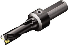 Sandvik Coromant - 3.898" Max Drill Depth, 3xD, 1-1/4" Diam, Indexable Insert Drill - 2 Inserts, 1-1/2" Shank Diam, Flange Shank - Caliber Tooling