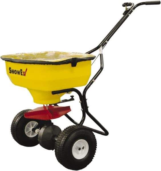 Trynex - 100 Lb Polyethylene Walk Behind Broadcast Landscape Spreader - 10" Pneumatic Wheels - Caliber Tooling