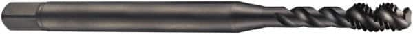 DORMER - M14x2.00 Metric Coarse 3 Flute 6H Bottoming Spiral Flute Tap - Cobalt, Oxide Finish, 110mm OAL, Right Hand Flute, Right Hand Thread, Series EX016H - Exact Industrial Supply