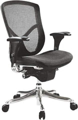 ALERA - 18-3/8 to 23" High Mid Back Chair - 28" Wide x 29-1/8" Deep, Breathable-A-Grade Black Mesh Seat, Black - Caliber Tooling