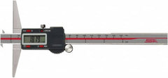 SPI - 0" to 6" Electronic Depth Gage - 0.001" Accuracy, 0.0005" Resolution, 4" Base Length - Caliber Tooling