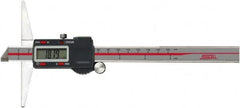 SPI - 0" to 12" Electronic Depth Gage - 0.0015" Accuracy, 0.0005" Resolution, 6" Base Length - Caliber Tooling